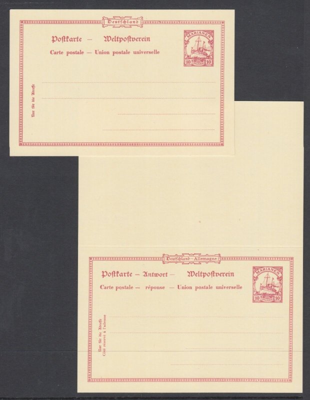 Mariana Islands Mi P7-P10 mint 1900 Postal & Postal Reply Double Cards, cplt set