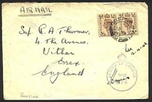 PALESTINE 1943 Br Forces cover to UK, FPO 154, censor ....................98254W