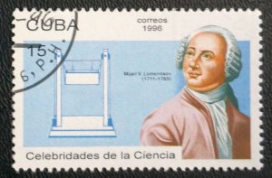 CUBA Sc# 3717 SCIENTISTS science  LOMONSOV 15c  1996 used cto