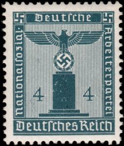 ✔️ THIRD REICH 1942 - OFFICIAL NAZI SWASTIKA NO WM - MI. 157 ** MNH OG [DM157]