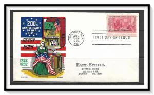 US #1004 Betsy Ross Cachet Craft Ken Boll FDC