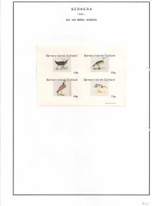 SCOTLAND - BERNERA - 1981 - Birds, Waders (1) - 4v Imperf Sheet - MLH