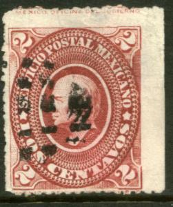 MEXICO 166 2cents HIDALGO MEDALLION USED (61)