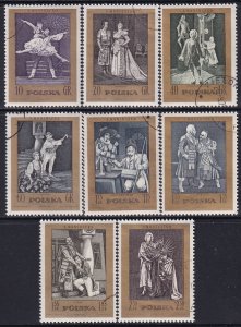 Poland 1972 Sc 1900-7 Composer Stanislaw Moniuszko Operas Ballets Stamp CTO