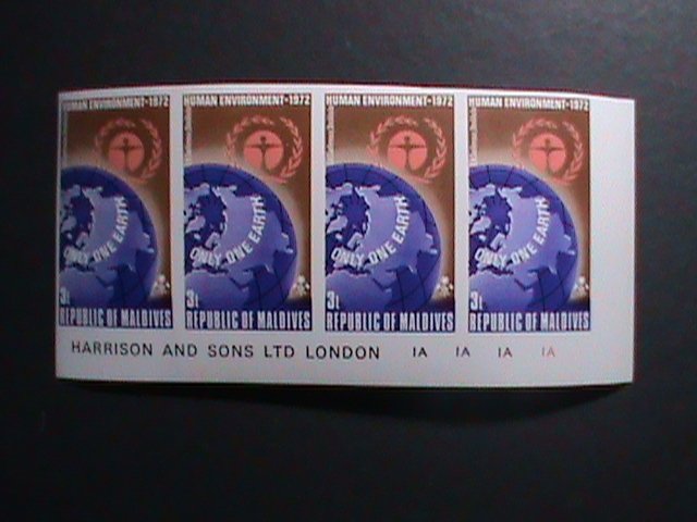 MALDIVES -1972-SC# 413 UN CONFERENCE FOR HUMAN ENVIRONMENTS MNH IMPERF- BLOCK