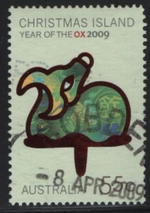 Christmas Island 2009 used Sc 479 55c Ox Year of the Ox