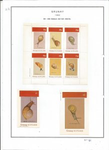 GRUNAY- 1982 - Snails- Sheets - Mint Light Hinged - Private Issue