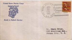 United States Marine Corps 1 1/2c Martha Washington Prexie 1941 1st Mar. Airc...