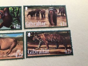 Gibraltar 2011 Endangered Animals mint never hinged  stamps  set A14035