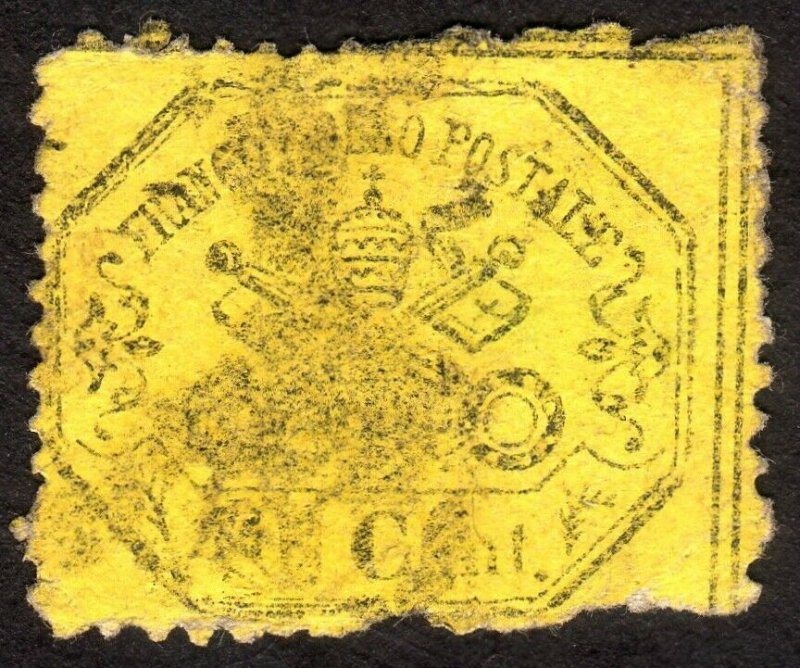 1868 Italian Papal / Roman States 40c, Used, Sc 24