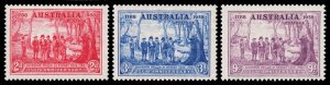 Australia Scott 163-165 (1937) Mint NH VF Complete Set, CV $34.50 C