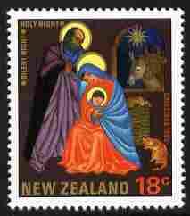 New Zealand 1985 Christmas 18c with the error of spelling...