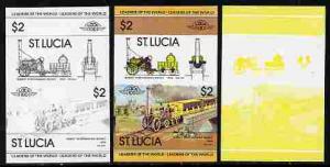 St Lucia 1983 Locomotives #1 (Leaders of the World) $2 St...