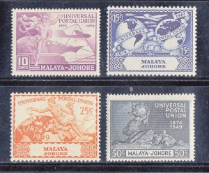 Malaysia (Johore) Scott #151-154 MH