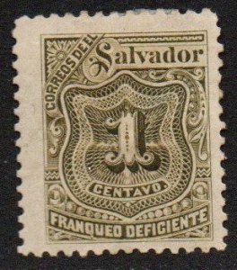 El Salvador Sc #J1 Mint Hinged