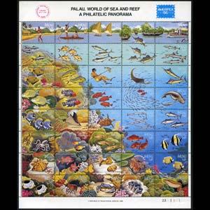 PALAU 1986 - Scott# 103 Sheet-Marine Life NH