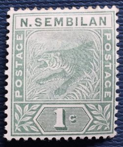 Malaya Negri Sembilan 1891-94 Leaping Tiger 1c MH SG#1 M4973