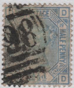 68 SG142 Plate 19  2 1/2d Blue D-D