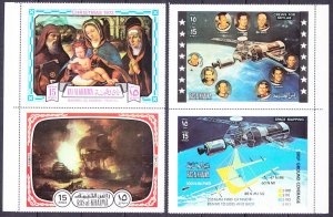 1972 Ras Al Khaimah 851-852,882,893Paar Skylab Programm,Painting,Christmas 40 €