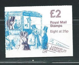 Great Britain BK747 SG FW4 Rowland Hill #1 booklet MNH