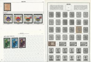 Brunei Stamp Collection 30 Scott & Harris Pages to 1986, JFZ