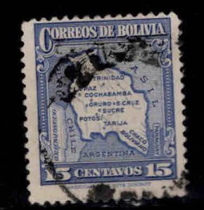 Bolivia Scott 225 Used Map stamp