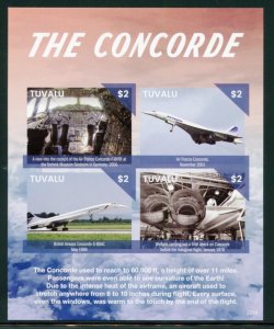 NEVER OFFERED TUVALU 2022 THE CONCORDE  IMPERF SHEET MINT NH