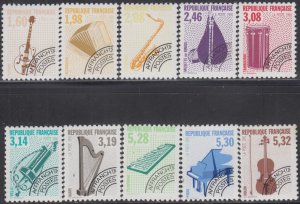 FRANCE MNH Sc 2273a-83a     Musical Instruments