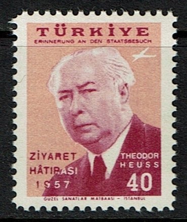 Turkey Scott C29 MNH (1957) German President Heuss