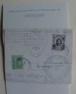 TONGA TIN CAN  COVER  & MINT LETTER 1937 TO ENGLAND