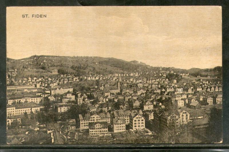 Switzerland 1909 St. Gallen Overview Used View Post Card # 1454-66