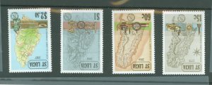 St. Lucia #888-891 Mint (NH) Single (Complete Set) (Maps)