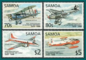 Samoa 1998 Royal Air Force, MNH #957-960,SG1029-SG1032