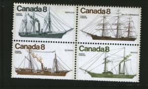 Canada Scott 673a Se Tenant Ships MNH