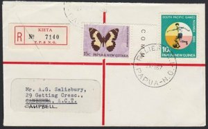 PAPUA NEW GUINEA 1967 Registered cover RELIEF No.1 cds used at KIETA.......H197