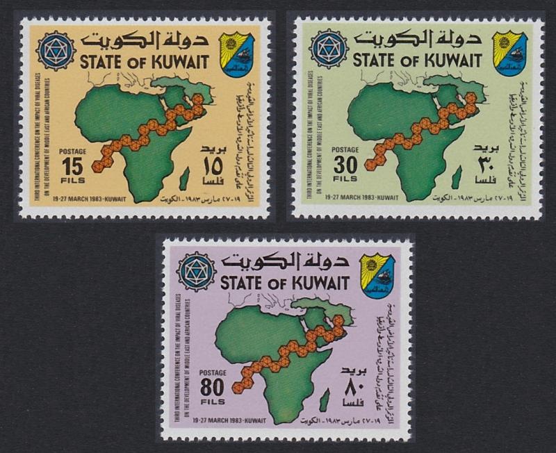 Kuwait Viral Diseases 3v SG#1000-1002 SC#921-923