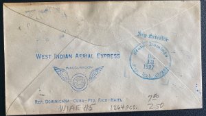 1927 Port Au Prince Haiti First Flight Airmail Cover FFC BL Rowe Signed