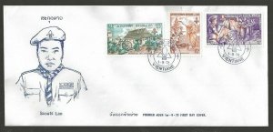 1973 Laos Boy Scout praying FDC