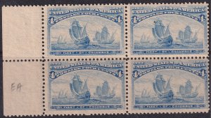 #233 Mint NH, F-VF, Block of 4(CV $700+) (CV $150 - ID30310) - Joseph Luft