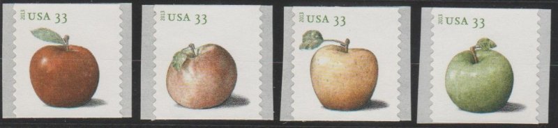 4731-34,  Apples  Set of 4 Singles, MNH. 33cent.