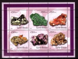 Guinea-Bissau MNH S/S Minerals 2001 6 Stamps