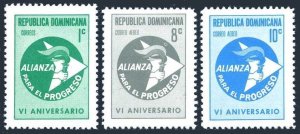 Dominican Rep 637,C153-C154,hinged.Michel 899-901. Alliance for Progress,1967.