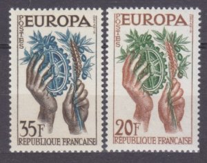 1957 France 1157-1158 Europa Cept