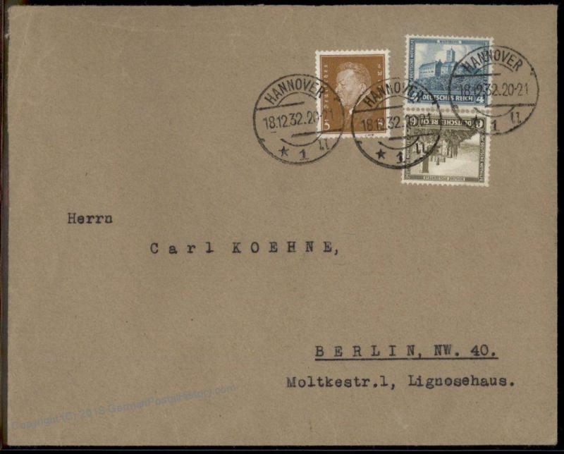 Germany 1932 Zusammendruck SK15 Se-Tenant Tete-Beche Cover 63416