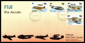 Fiji 454-457 Airplanes U/A FDC