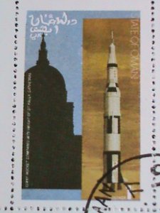 OMAN 1977 SPACE PROGRAMS CTO SHEET VERY FINE  WE SHIP TO WORLD WIDE.