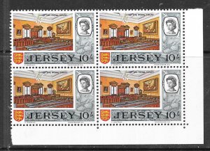 Jersey #20  10sh Baliwick Issues Margin block of 4  (MNH) CV $60.00