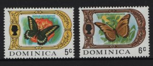 DOMINICA   272-273   MNH   BUTTERFLIES