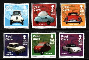 Isle of Man-Sc#1157-62-Unused NH set-Peel Cars-Automobiles-2006-