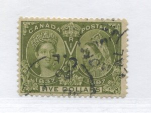 Canada 1897 Jubilee $5 nice used